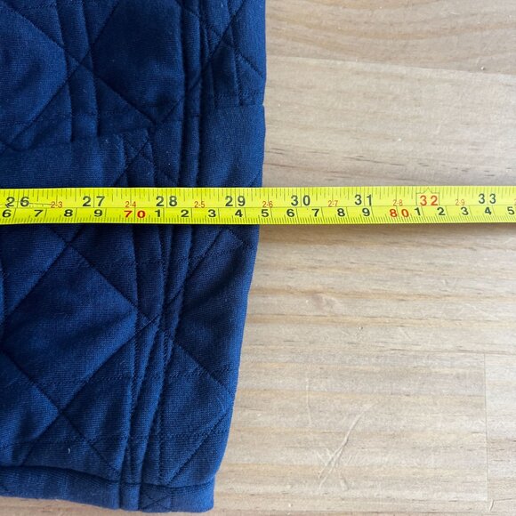 Bagatelle Womens Quilted Jacket Open Front Draped Collar SMALL in Navy Blue - Picture 10 of 11